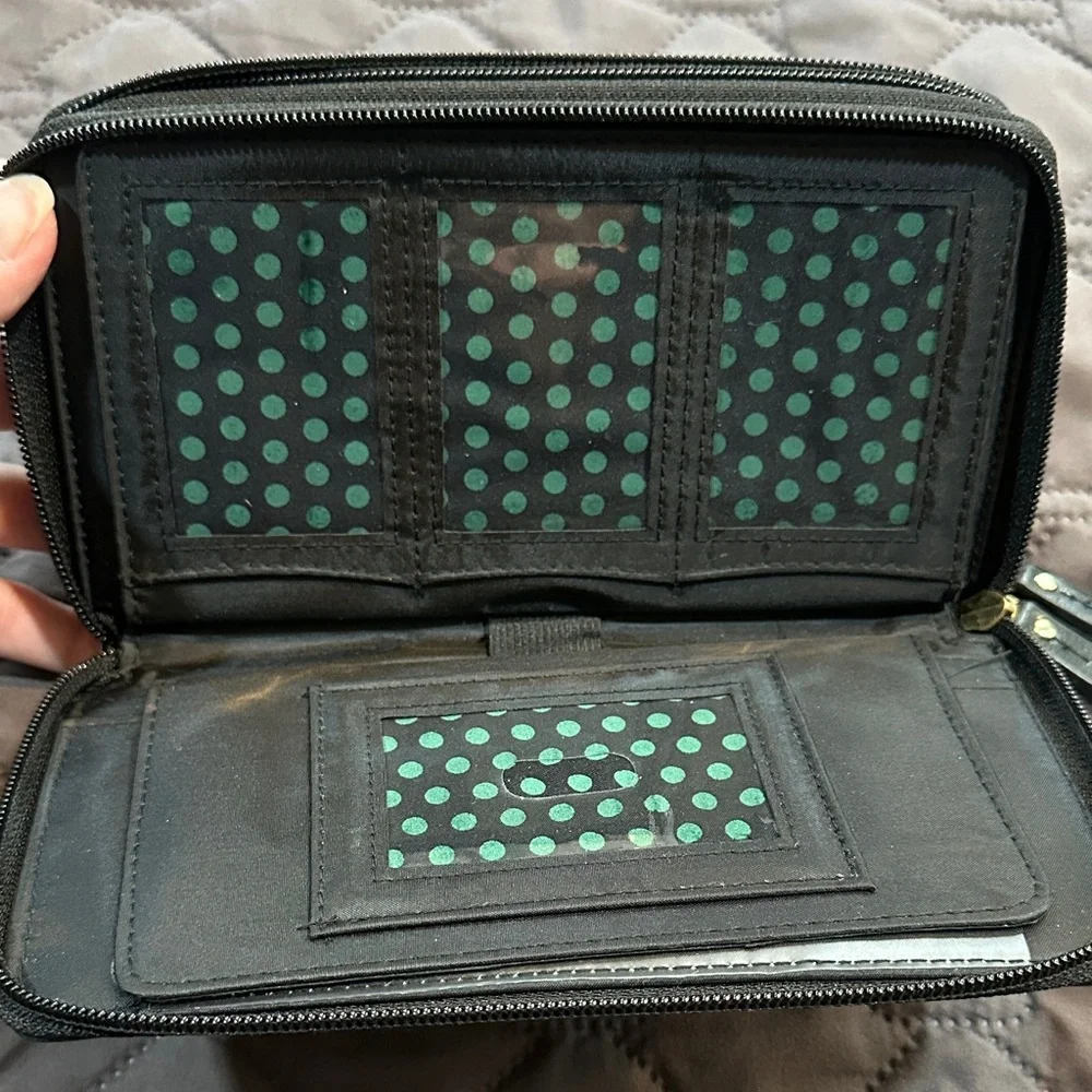 Black & White Animal Print Zip Wallet